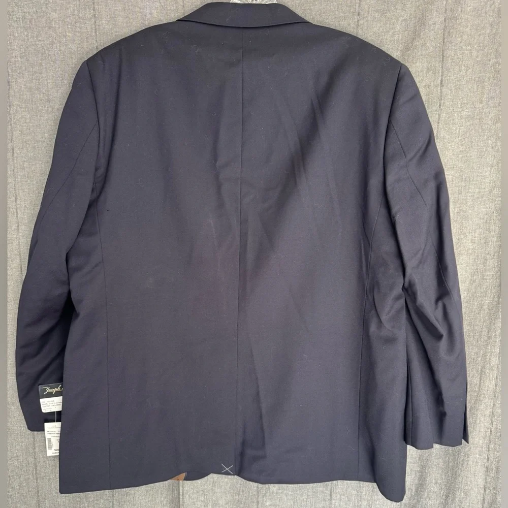Joseph Feiss Gold Sport Coat Blazer 2 Button Navy Blue Twill Wool 42S Executive - Picture 4 of 5